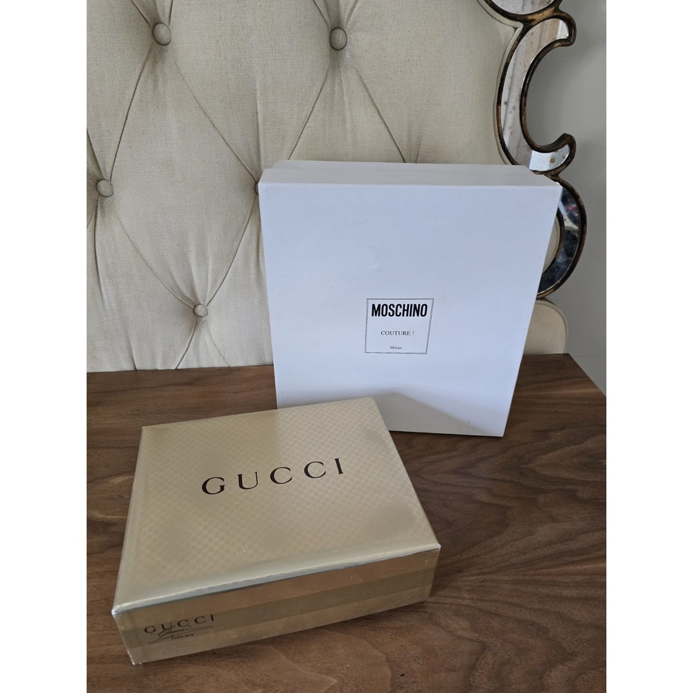 Luxury designer gift boxes lot – Gucci & Moschino Empty
